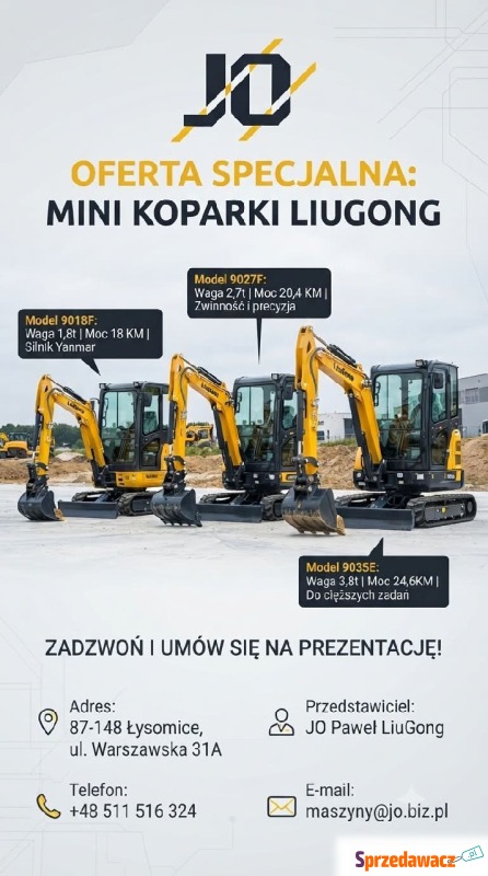 koparka LiuGong 9018F 909F - Pozostały sprzęt budowlany - Toruń