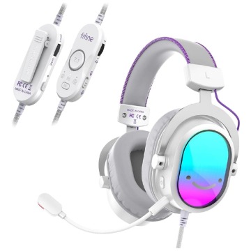 Słuchawki studyjne nauszne Fifine H16W 7.1 White RGB
