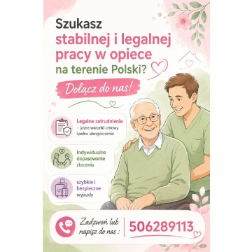 Szukasz stabilnej pracy w opiece? Dołącz do nas!