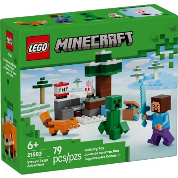 Klocki konstrukcyjne LEGO Minecraft 21583 Przygoda Steve’a w tajdze
