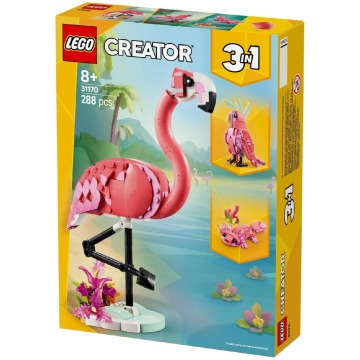 Klocki konstrukcyjne LEGO Creator 3w1 31170 Dzikie zwierzęta: różowy flaming