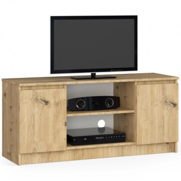 Szafka rtv, półki, NOVA, 120x40x55 cm, dąb artisan, mat
