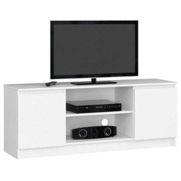 Szafka rtv, stolik, NOVA, 140x40x55 cm, biel, mat