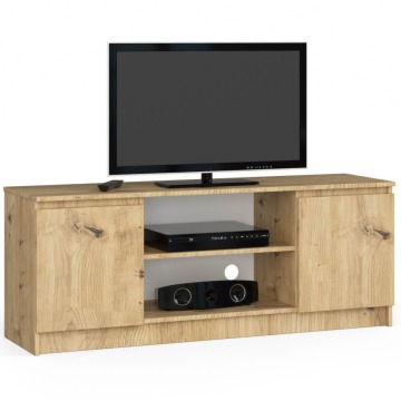 Szafka rtv, stolik, NOVA, 140x40x55 cm, dąb artisan, mat