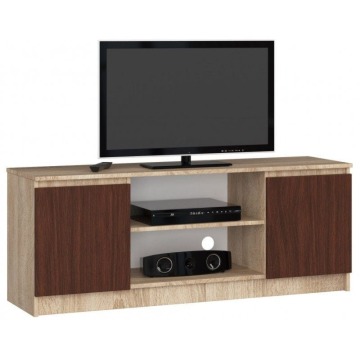 Szafka rtv, stolik, NOVA, 140x40x55 cm, dąb sonoma, wenge, mat