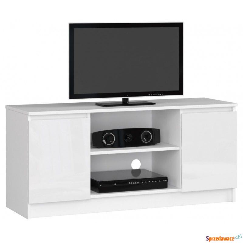 Szafka rtv, półki, NOVA, 120x40x55 cm, biel,... - Szafki RTV - Głogów