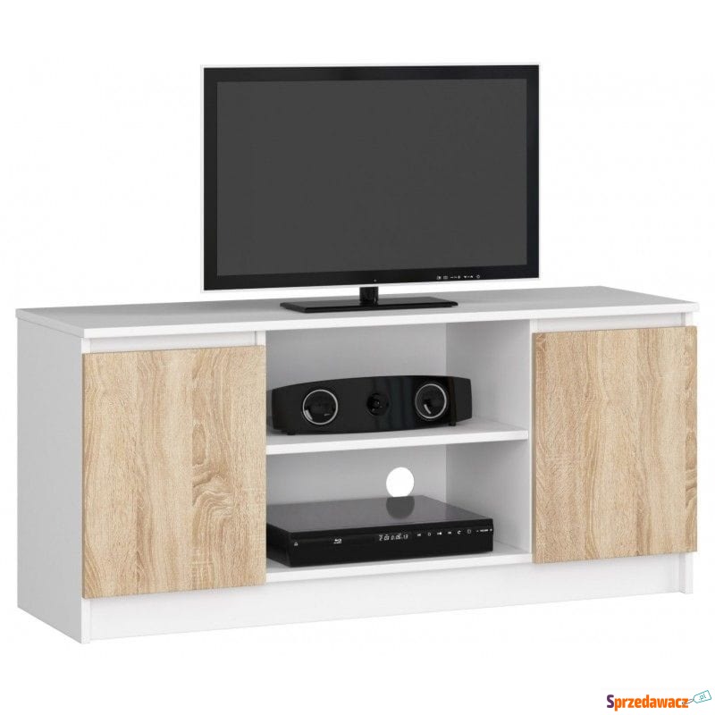 Szafka rtv, półki, NOVA, 120x40x55 cm, biel,... - Szafki RTV - Iława