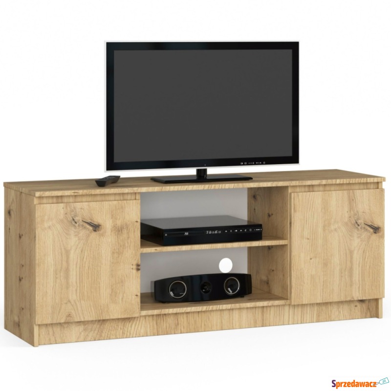 Szafka rtv, stolik, NOVA, 140x40x55 cm, dąb a... - Szafki RTV - Głogów