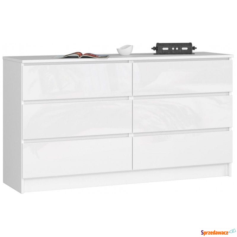 Komoda do sypialni, 6 szuflad, STILO, 140x40x77... - Komody - Sochaczew