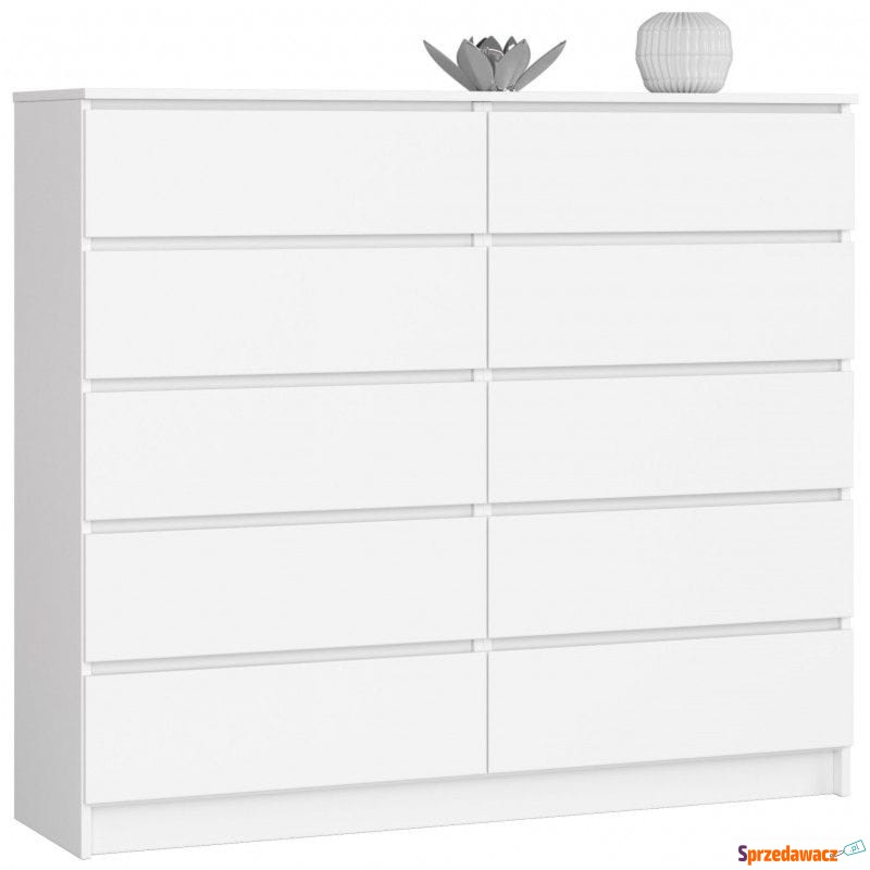 Komoda do sypialni, STILO, 10 szuflad, 140x40x121... - Komody - Płock