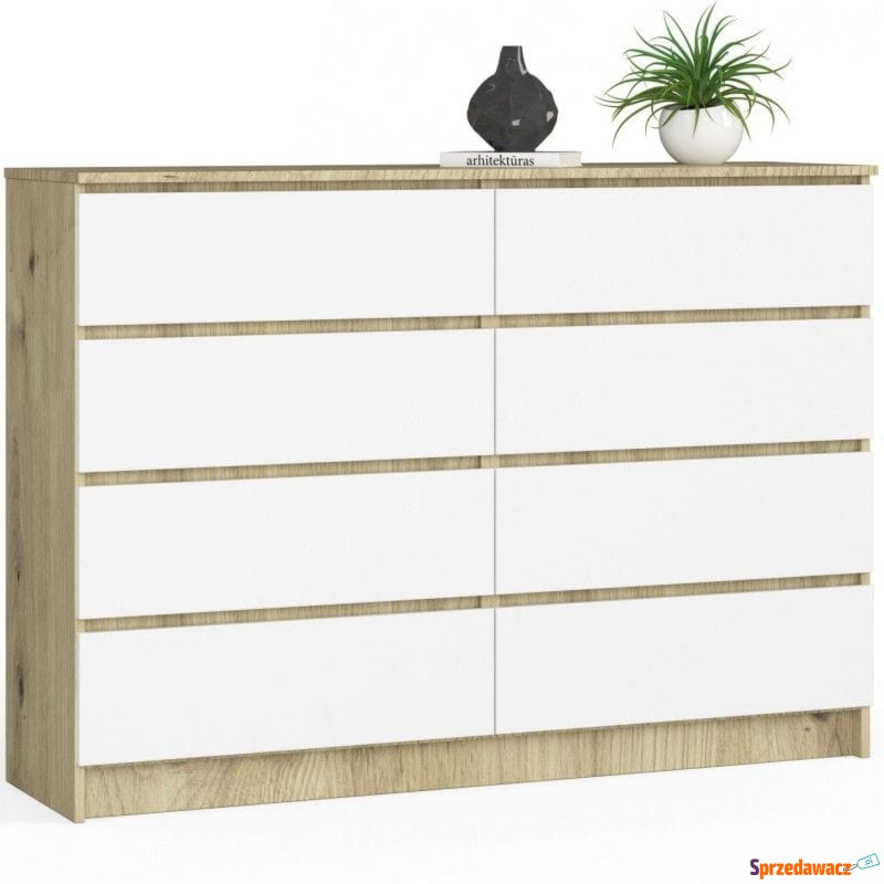 Komoda do sypialni, STILO, 8 szuflad, 140x40x99... - Komody - Nowy Sącz