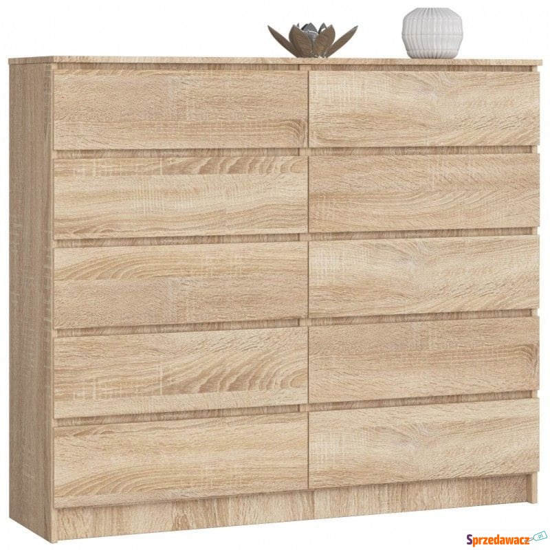Komoda do sypialni, STILO, 10 szuflad, 140x40x121... - Komody - Białystok