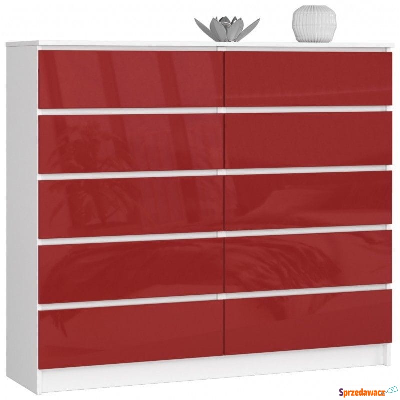 Komoda do sypialni, STILO, 10 szuflad, 140x40x121... - Komody - Lublin